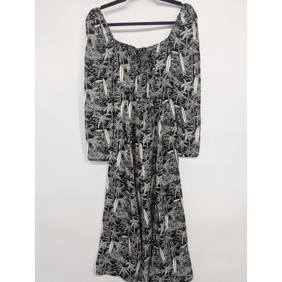 NWT Reformation Sigmund Tropical Printed Crepe Midi Dress Size 0 Lanai #2J456 - Picture 7 of 11